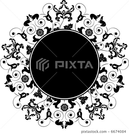 Floral frame, element for design, vector 6674084
