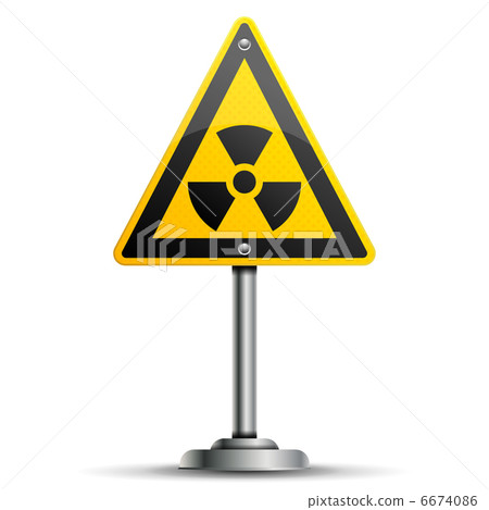 Pole with Warning Sign Pole with Warning Sign 6674086