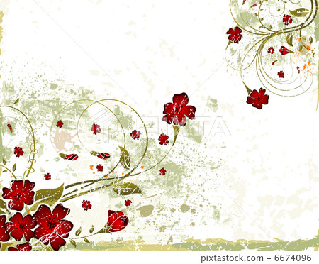 Grunge floral background 6674096