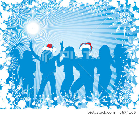 Christmas background with silhouettes, vector Christmas background with silhouettes, vector 6674166