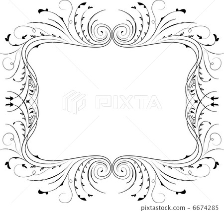 Floral frame, element for design, vector 6674285