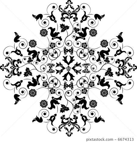 Element for design, corner flower, vector Element for design, corner flower, vector 6674313