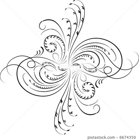 Element for design, corner flower, vector Element for design, corner flower, vector 6674350