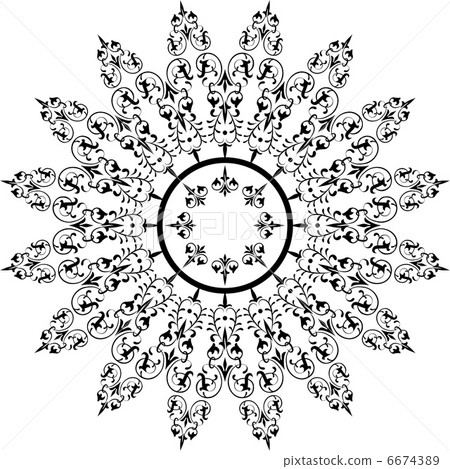 Abstract floral frame, elements for design, vector Abstract floral frame, elements for design, vector 6674389