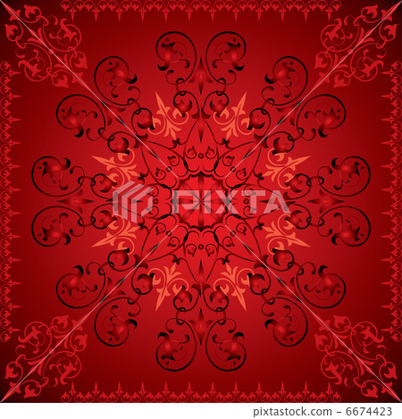 Abstract floral background, elements for design, vector 6674423