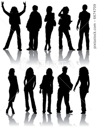Vector silhouettes man and women Vector silhouettes man and women 6674709