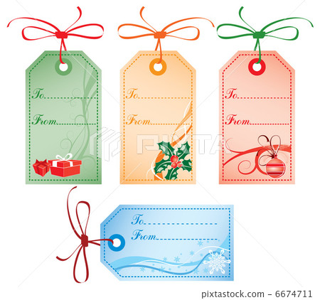 Christmas Gift Tags, vector Christmas Gift Tags, vector 6674711
