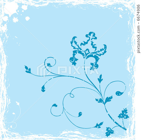 Grunge background flower, elements for design, vector 6674986
