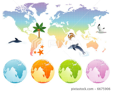 Rainbow map earth Rainbow map earth 6675906