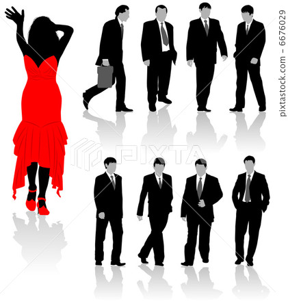 Business silhouettes Business silhouettes 6676029