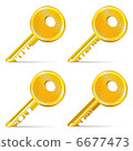 Set of Gold Keys 6677473