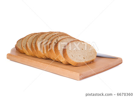 knife and bread at board 6678360