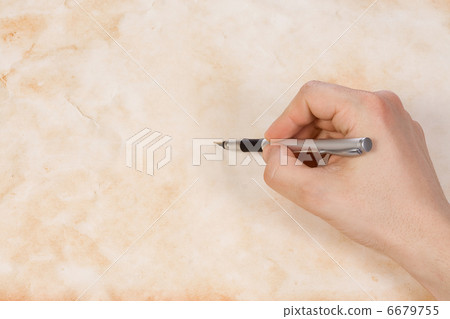 ink pen on paper 6679755