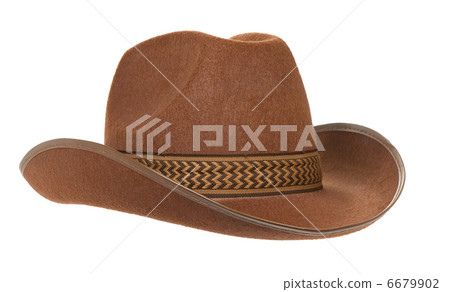 brown cowboy hat isolated on white 6679902