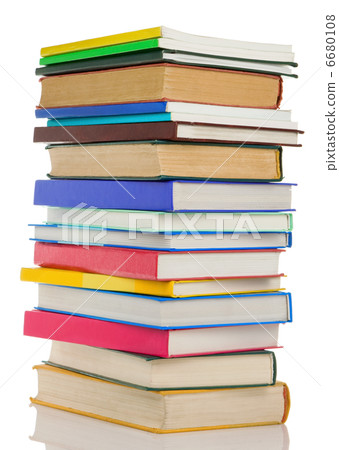 pile of new books isolated on white pile of new books isolated on white 6680108