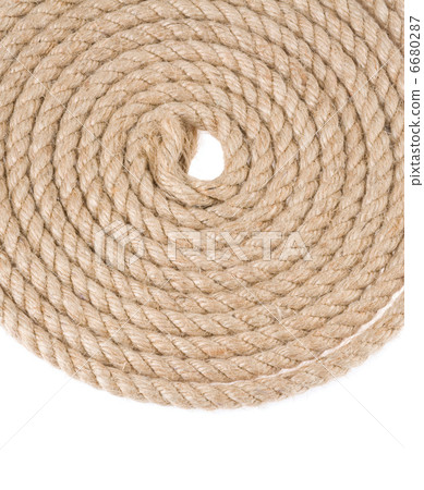 ship rope with knot on white ship rope with knot on white 6680287