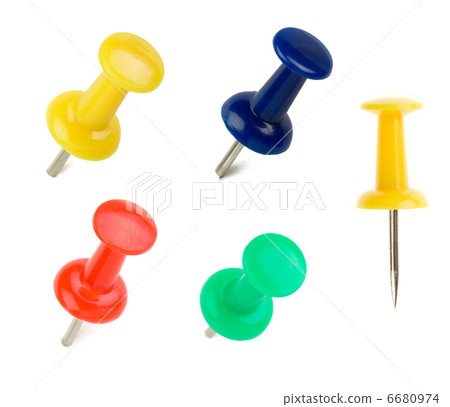 pushpin isolated on white pushpin isolated on white 6680974