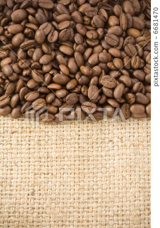 coffee beans on hessian sack coffee beans on hessian sack 6681470