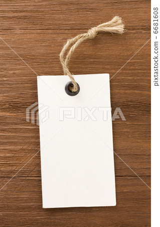 price tag label on wooden board price tag label on wooden board 6681608