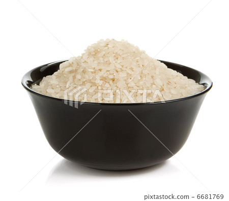 rice in plate isolated on white rice in plate isolated on white 6681769