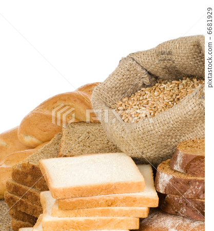 bakery products and grain isolated 6681929