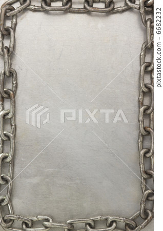chain on metal   background 6682232