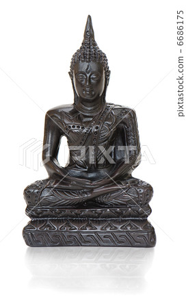 traditional bronze Buddha statuette isolated on white background traditional bronze Buddha statuette isolated on white background 6686175