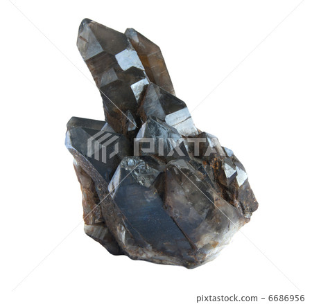 Crystals of black  quartz 6686956