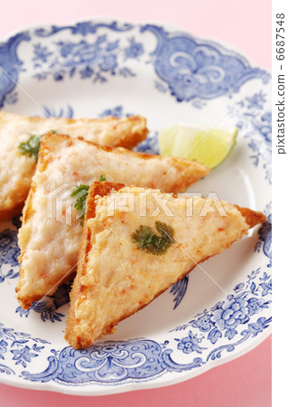 Shrimp surimi fried toasted toast Shrimp surimi fried toasted toast 6687548
