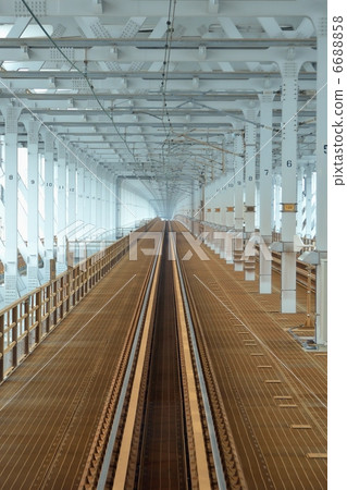 Seto Ohashi bridge from the train window Seto Ohashi bridge from the train window 6688858
