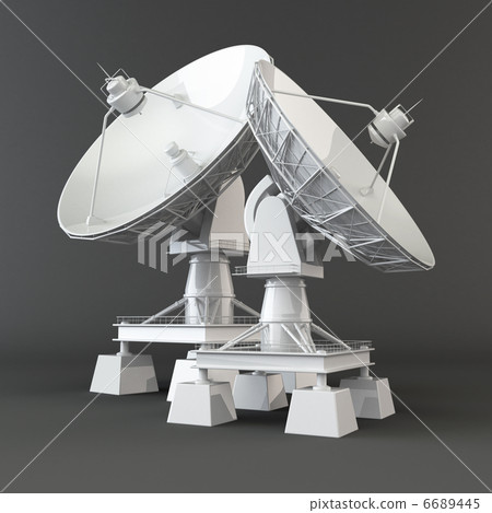 Communiation. Satellite dish. 3d 6689445