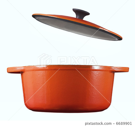 有一個盒蓋的一個被迷戀的熱的罐在白色背景 有一個盒蓋的一個被迷戀的熱的罐在白色背景 6689901