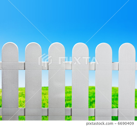 garden fence and green lawn garden fence and green lawn 6690409