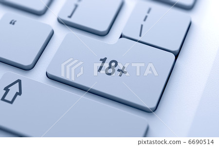 18+ button - Stock Illustration [6690514] - PIXTA