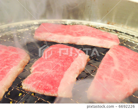 煙/神戶牛肉（烤肉/烤雞）大理石和/燒烤 6692226