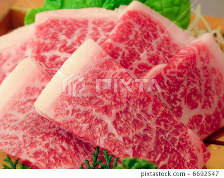 用於烤肉的暖牛肉（神戶牛肉） 6692547