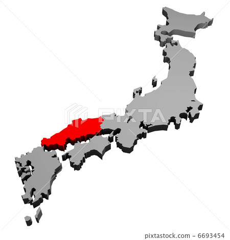 Japan Map (Chugoku Region) 6693454
