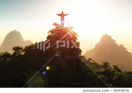 Corcovado Mountain in the Sunset 6693658