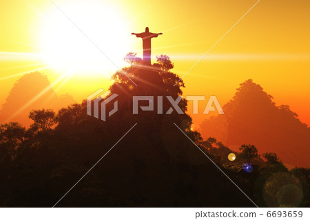 Corcovado Mountain in the Sunset 6693659
