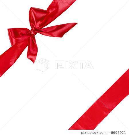 red ribbon with bow, square composition red ribbon with bow, square composition 6693921