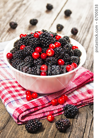 blackberries and cranberries in a bowl 6700838