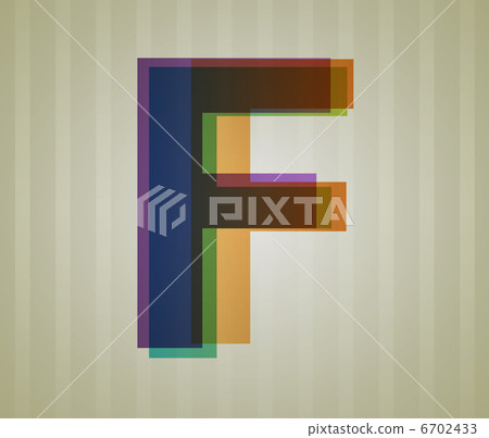 Color Transparency Letter F - Stock Illustration [6702433] - PIXTA