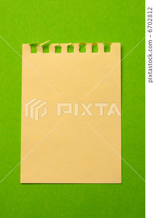 Sheet isolated on green Sheet isolated on green 6702812