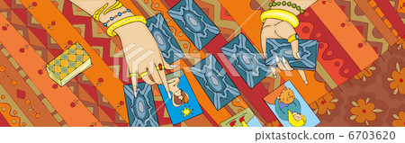 Tarot Card Reading Hand Banner 6703620