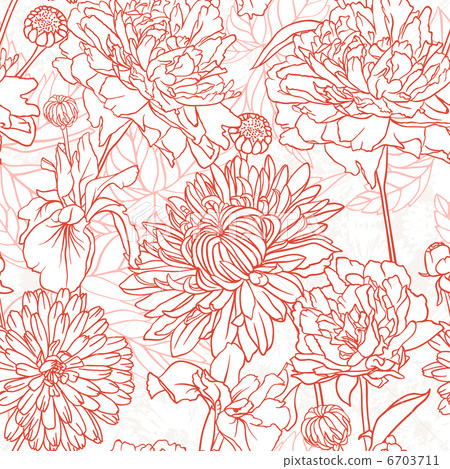 floral seamless pattern 6703711
