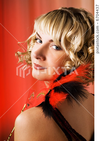 Beautiful girl with a carnival mask Beautiful girl with a carnival mask 6704437
