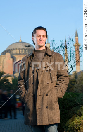 Young handsome man in a city (Turkey, Istanbul) 6704832