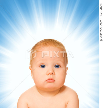 Adorable baby on abstract background Adorable baby on abstract background 6705028
