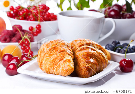 breakfast with croissants breakfast with croissants 6708171