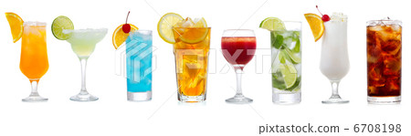 set with various cocktails 6708198